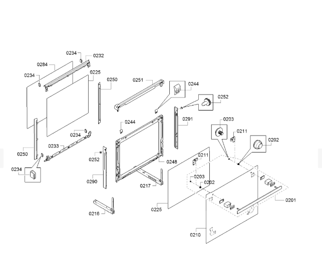 DOOR HINGE OVEN 0216 - R