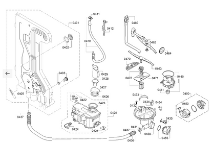 DRAIN PUMP BOSCH DISHWASHER 0455